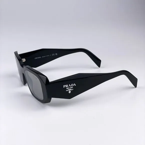  Prada PR17WS 1AB2B0 Sunglasses Black Gray Mirrored Silver Square Unisex Prada | Accessories | Prada Pr7ws 1ab2bsunglasses Black Gray  main image 2